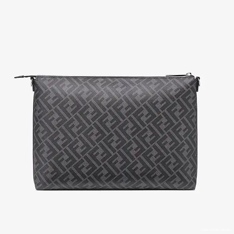 Cheap Bag Slim FF Messenger In Motif Fendi Black Fabric 0706